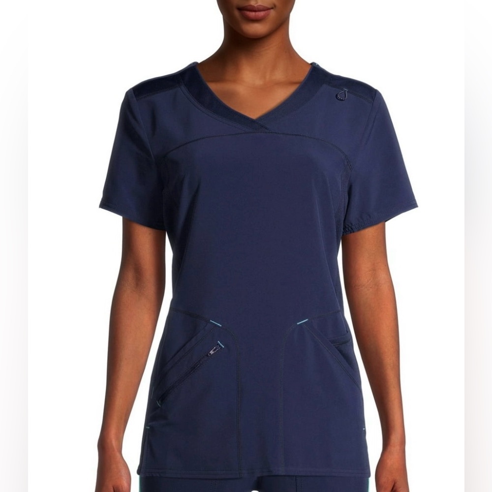 Scrubstar Women's Antimicrob Premium Performance  Contrast V-Neck Scrub XS c8
